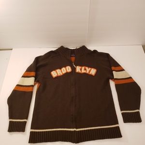 Brooklyn Xpress Full Zip Vintage Sweater Mens L